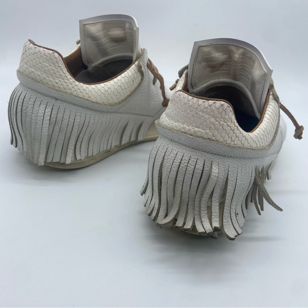 Esseutesse Leather Fringe Sneaker Sz 38 - Picture 3 of 10